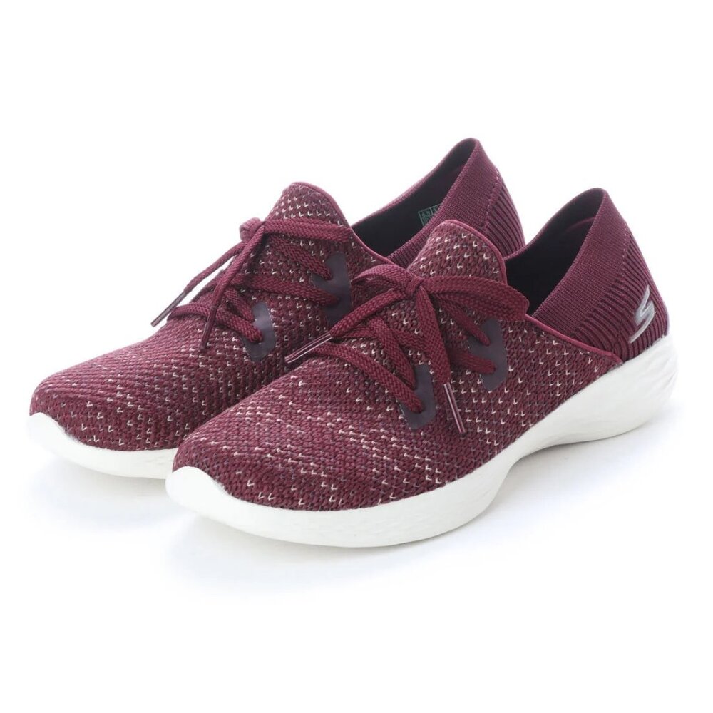 Skechers Women's You‎ 15807 Burgundy Mesh Lace Up Casual Sneaker Size 7.5